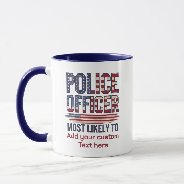 Mug Officier De Police Dons Le Plus Probable Aux États (Gauche)