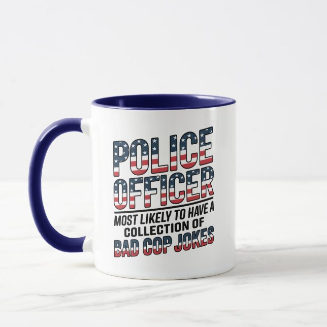 Mug Officier De Police Très Susceptible De Raconter De (Gauche)