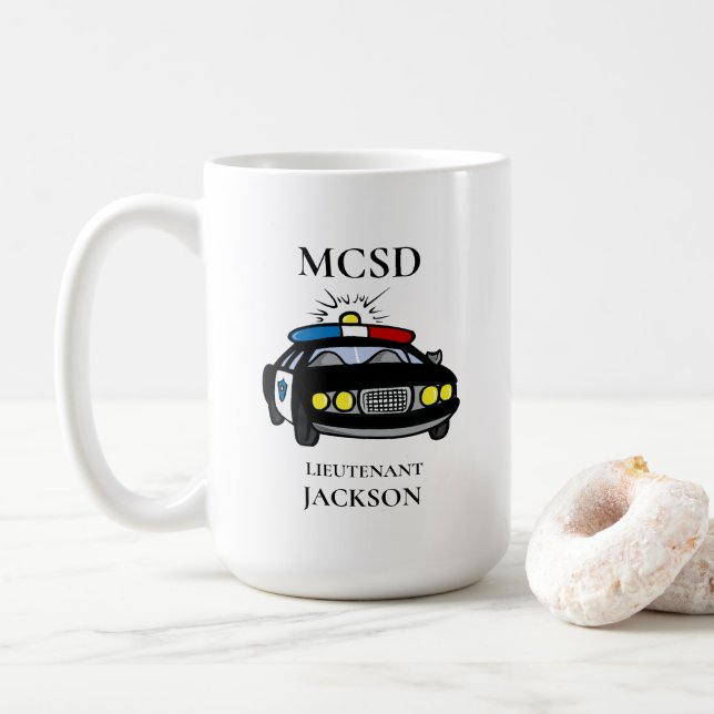 Mug Officier de voiture de police (Avec donut)