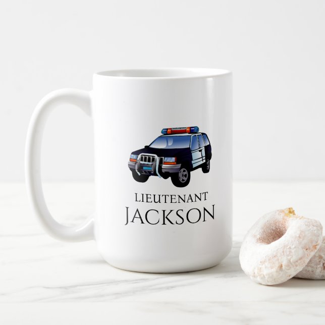 Mug Officier de voiture de police (Avec donut)