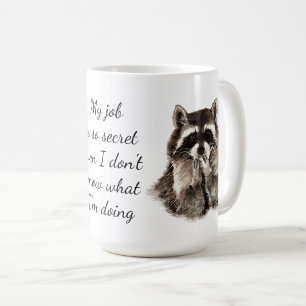 Mug Offre d'emploi amusant Cute Raccoon Animal Work