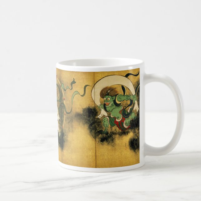 Mug Ogata Kōrin , “ Wind God and Thunder God ”、尾形光琳 (Droite)