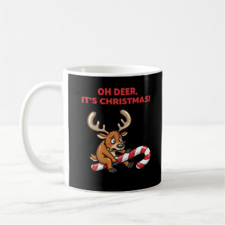 Mug Oh cerf c'est Noël Stressé Renne Avec Des Friandis