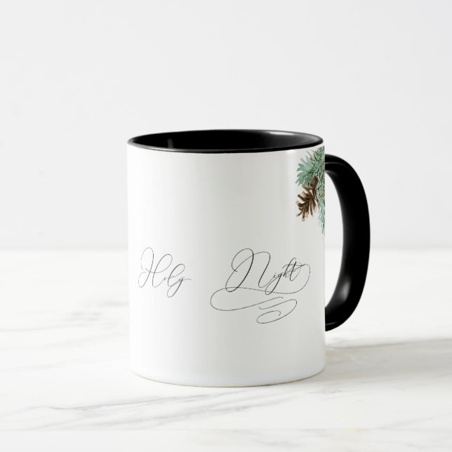 Mug Oh Holy Night Pine Cone & Bough Noël (Devant droit)