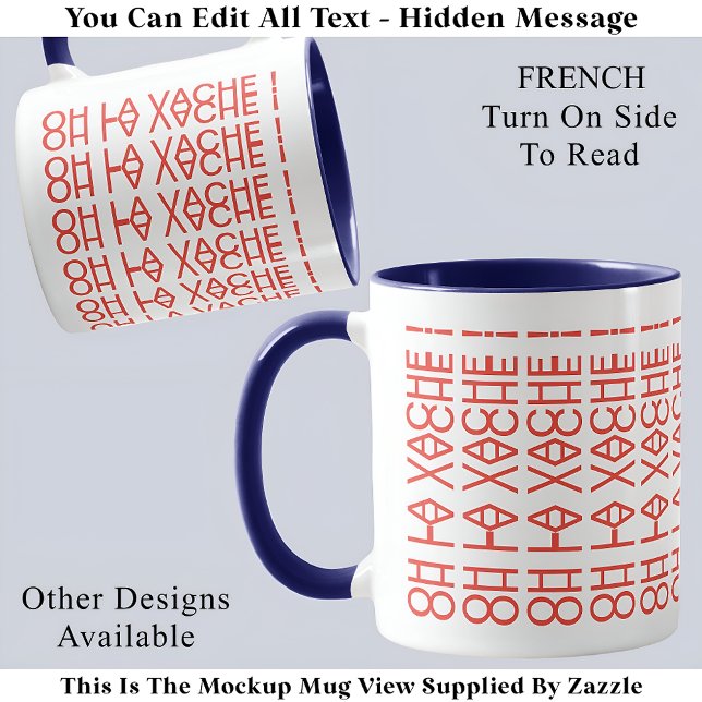 Mug Oh La Vache ! Message caché français 150B Citation (Créateur téléchargé)