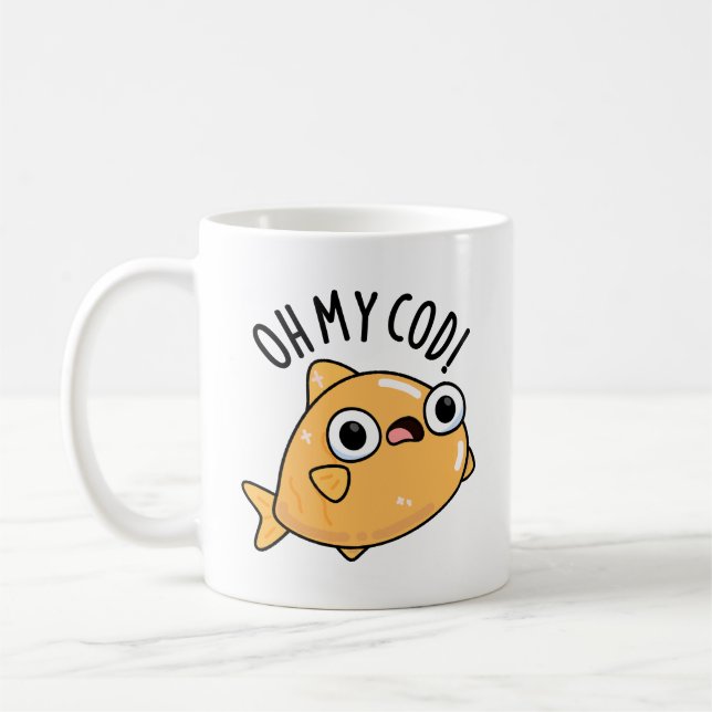 Mug Oh My Cod Funny Fish Pun (Gauche)