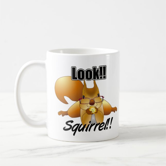 Mug Oh Regardez Écureuil TDAH écureuil (Gauche)