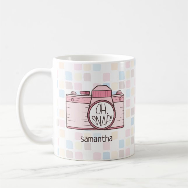 Mug Oh, Snap ! Caméra Pastel Rose (Gauche)