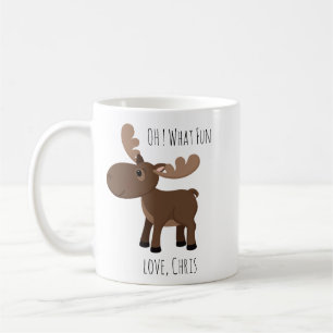 Mug Oh What Fun Moose Custom Name