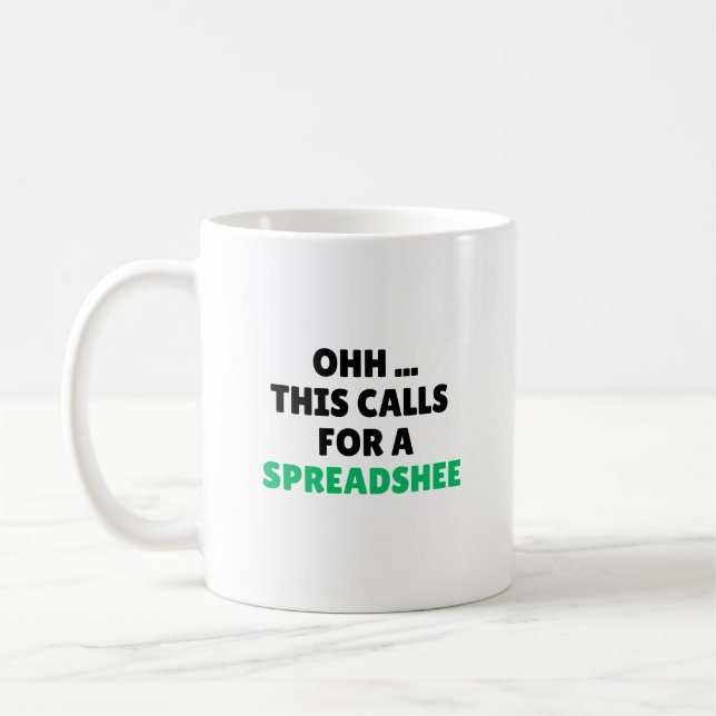 Mug Ohh this calls for a Spreadsheet, Funny Accountant (Gauche)