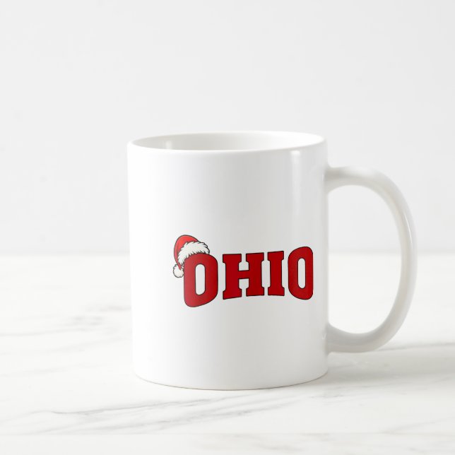 Mug Ohio Christmas Santa Hat Retro Throwback Souvenir  (Droite)