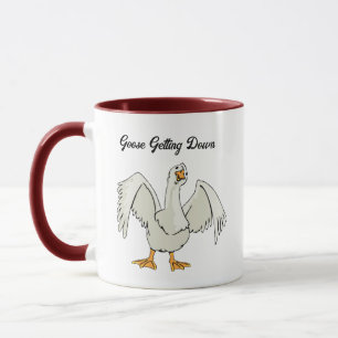 Mug Oie blanche qui danse drôle dessin animé