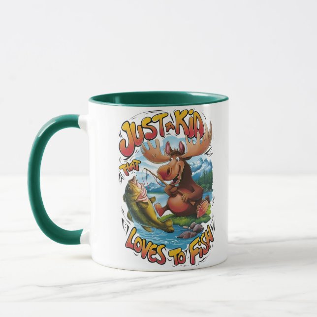 Mug Oie majestueuse avec un poisson : (Gauche)