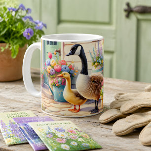 Mug Oies de jardin de campagne Illustration de printem