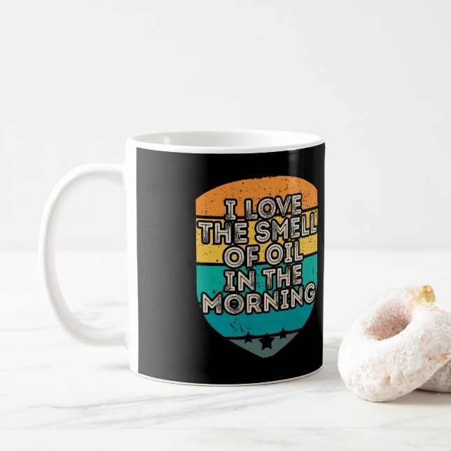 Mug Oilfield Travailleur Roghneck J'Aime L'Odeur Du Pé (Avec donut)