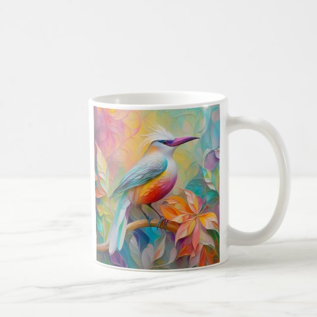 Mug Oiseau à poitrine rouge à bec rose (Droite)