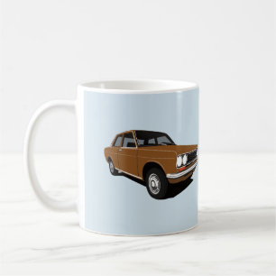 Mug Oiseau bleu Brown 1600 (510), deux images de