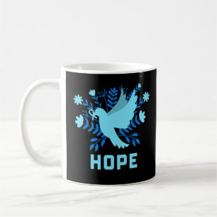 Mug Oiseau bleu d'espoir et de paix - Dove