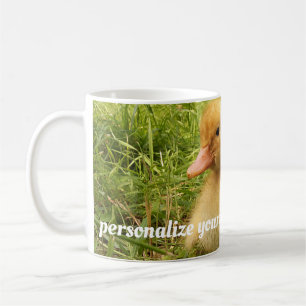 Mug oiseau, canard, canard, jaune, nature, mignonette,