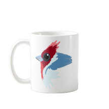 Oiseau cardinal à crête rouge