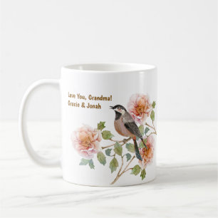 Mug Oiseau dans des fleurs et photo