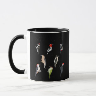 Mug Oiseau de Pic-de-Bois amusant observant Nice Pecke
