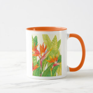 Mug Oiseau des fleurs   du paradis tropical