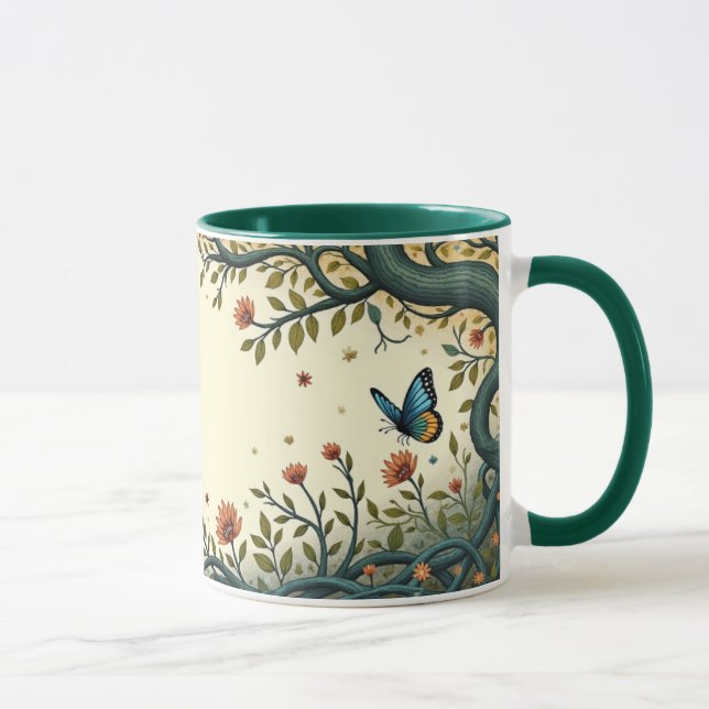 Mug Oiseau et papillon (Droite)