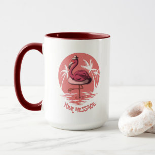 Mug Oiseau Flamant rose rose