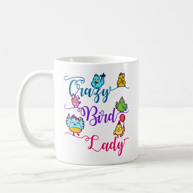Mug Oiseau fou Lady Propriétaire Oiseau Lover Birder (Gauche)