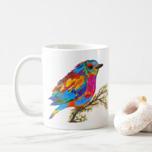 Mug Oiseau mignon et adorable sur une boue à branche