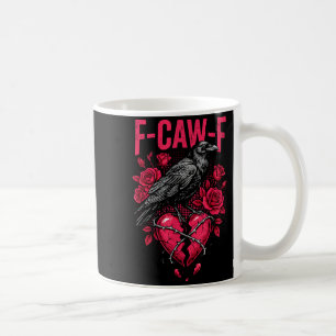 Mug Oiseau noir drôle F-caw-f Anti Saint-Valentin Céli