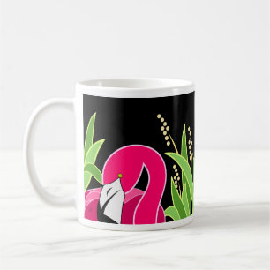 Mug Oiseau rose stylisé Flamant rose