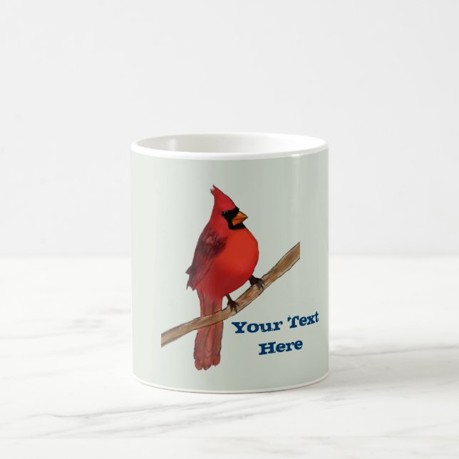 Mug Oiseau rouge cardinal du nord (Centre)