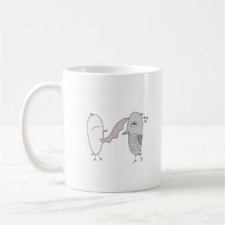 Mug oiseaux amour couple mignon automne thé café