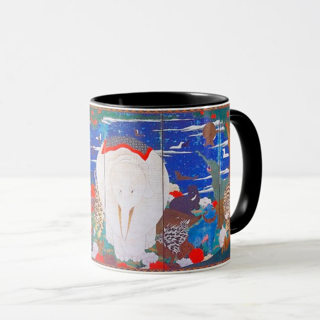 Mug Oiseaux, animaux et Plantes floraux(droite)Jakuchu (Devant droit)