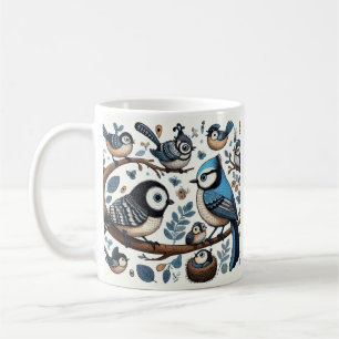 Mug Oiseaux bleus excentriques