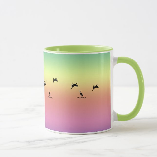 Mug - Oiseaux côtiers au lever du soleil (Droite)