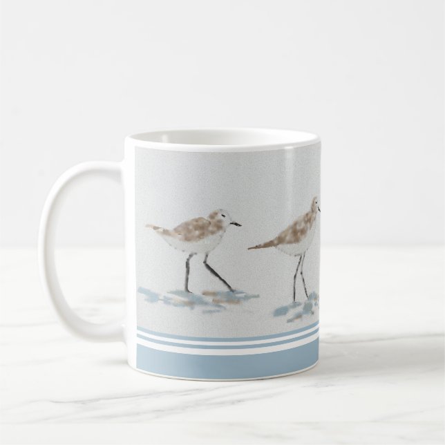 Mug Oiseaux de rivage bleu (Gauche)
