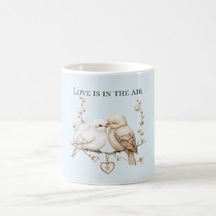 Mug Oiseaux du cœur d'amour romantique