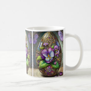 Mug Oiseaux en fleurs Pied violets Fleur sauvage Oeuf 