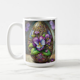 Mug Oiseaux en fleurs Pied violets Fleur sauvage Oeuf 