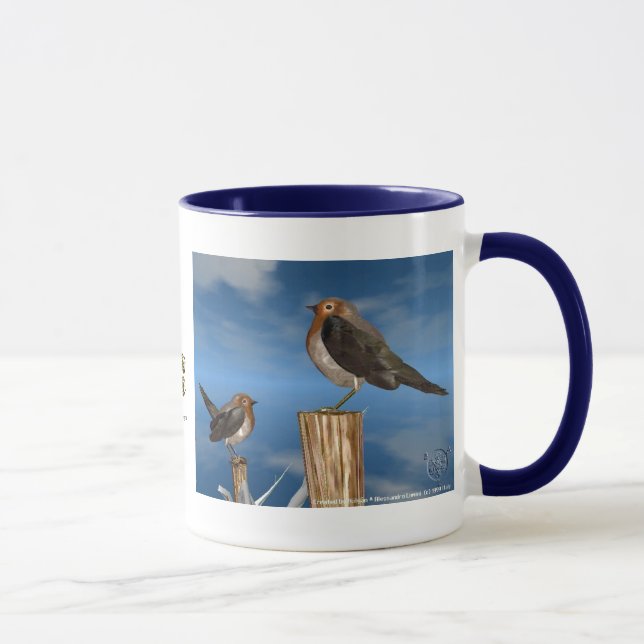 MUG OISEAUX HYPER / ROBIN BREAST ROUGE (Droite)