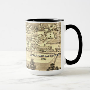 Mug Oiseaux Vue oeil Carpentersville Illinois 1871 Lit