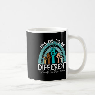 Mug Ok Be Different Rainbow Turquoise Ribbon Warrior P