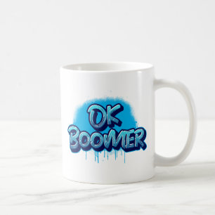 Mug Ok Boomer en Graffiti bleu