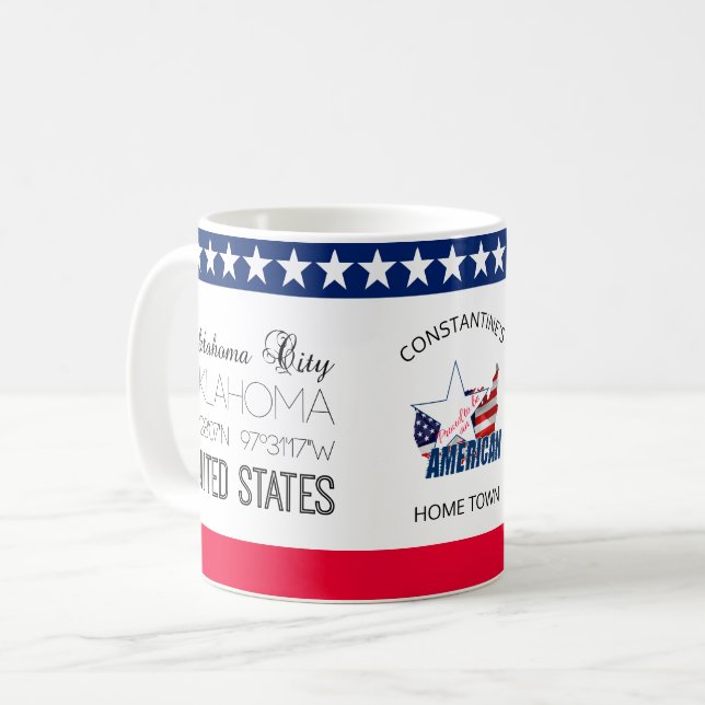 Mug Oklahoma City, Oklahoma, États-Unis élégant (Devant gauche)