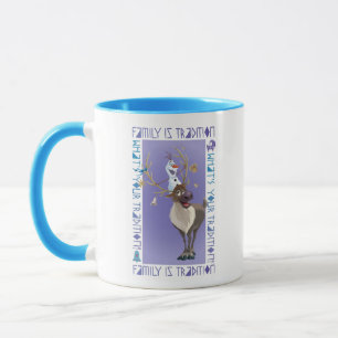 Mug Olaf & Sven   La famille est la tradition