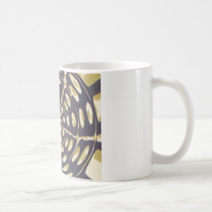 Mug Olive Green Polka Point Radial Motif Art Imprimer