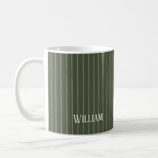 Mug Olive Pinstripes (Gauche)